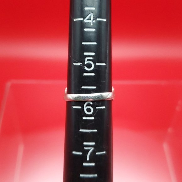 Size 5.75 925 Sterling Silver Fancy Dark Shell Ring - Picture 5 of 7